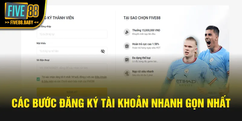 Các bước đăng ký tài khoản nhanh gọn nhất