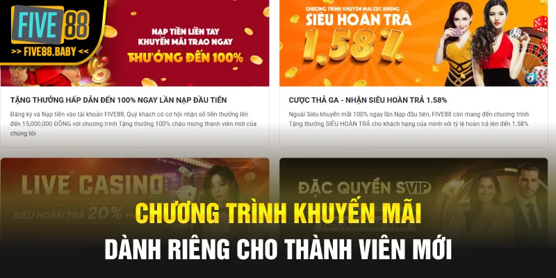 Chương trình khuyến mãi dành riêng cho thành viên mới